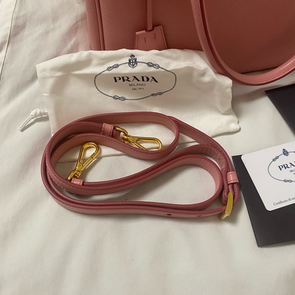 Prada Pink Saffiano Leather Satchel - Picture 7 of 15